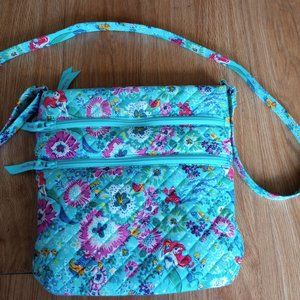 Disney Collection Ariel Floral Vera Bradley triple zip hipster crossbody